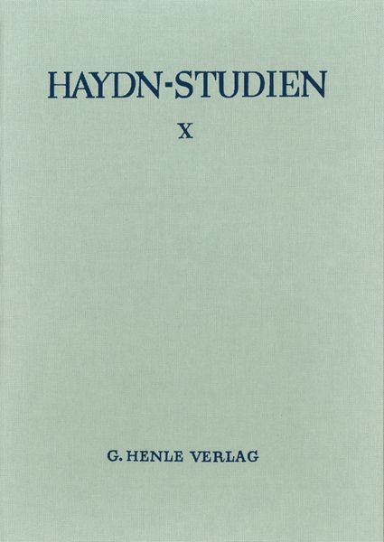 Produktbild: Haydn Studien, Einbanddecke. Band 10