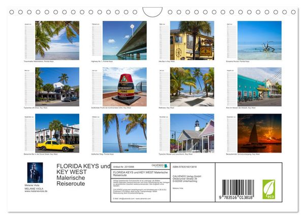 Produktbild: FLORIDA KEYS und KEY WEST Malerische Reiseroute (Wandkalender 2026 DIN A4 quer), CALVENDO Monatskalender