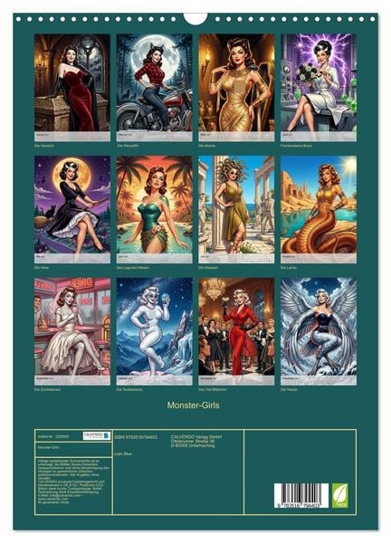 Produktbild: Monster-Girls (Wandkalender 2027 DIN A3 hoch), CALVENDO Monatskalender