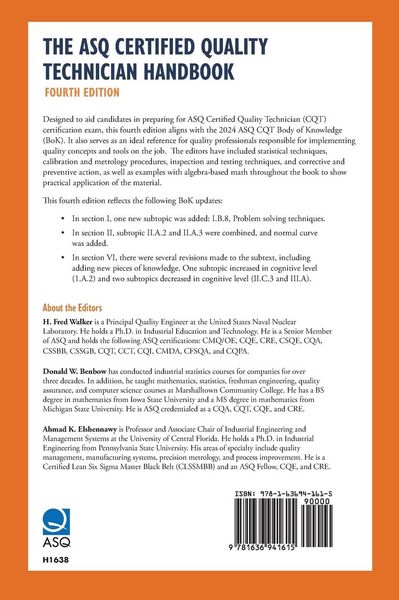 Produktbild: The ASQ Certified Quality Technician Handbook