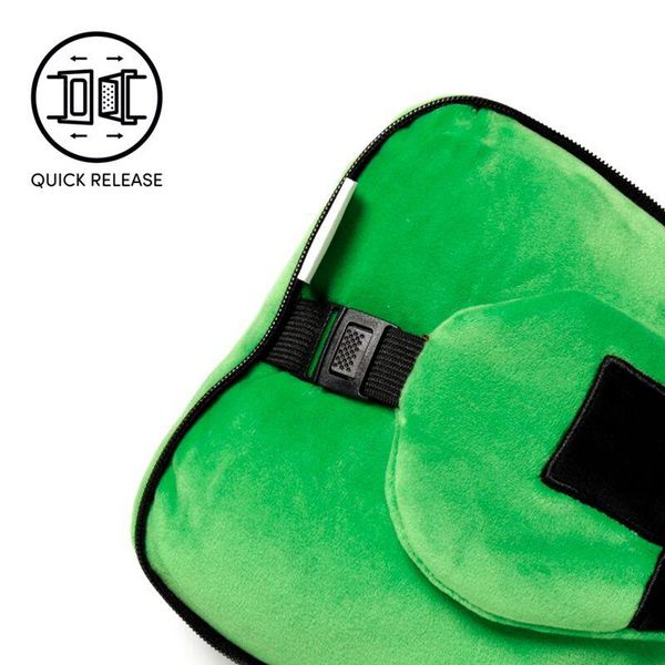 Produktbild: Relaxeazzz Pl&uuml;sch Minecraft Creeper Reisekissen & Schlafmask