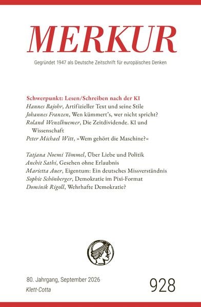 Produktbild: MERKUR 9/2026, Jg.80