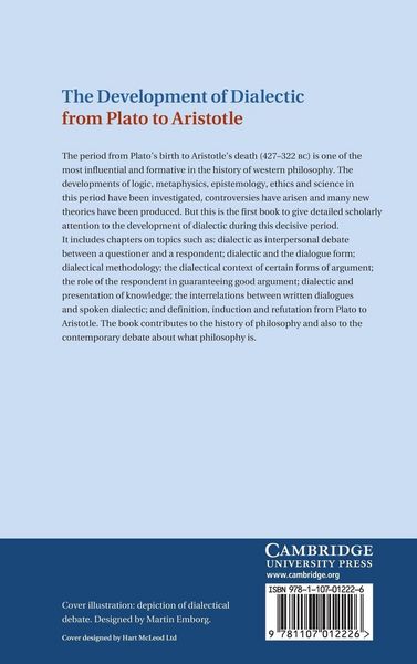 Produktbild: The Development of Dialectic from Plato to Aristotle