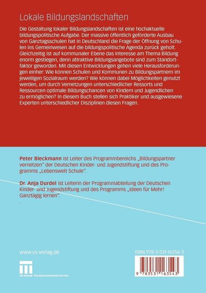 Produktbild: Lokale Bildungslandschaften