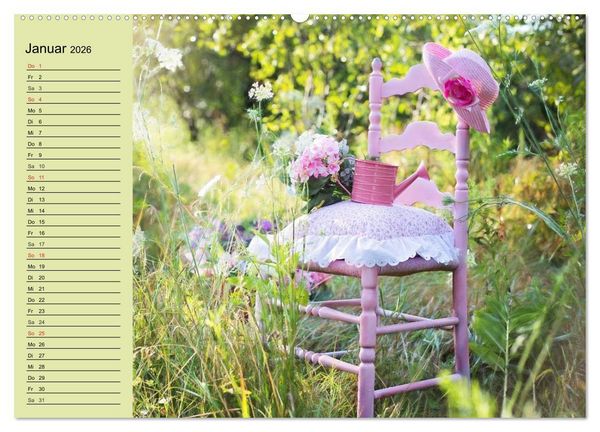 Produktbild: Landhaus-Romantik. Die Farben des Sommers (hochwertiger Premium Wandkalender 2026 DIN A2 quer), Kunstdruck in Hochglanz