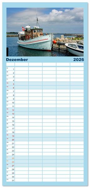 Produktbild: Familienplaner 2026 - Sams&ouml; die d&auml;nische Trauminsel im Kattegat mit 5 Spalten (Wandkalender, 21 x 45 cm) CALVENDO