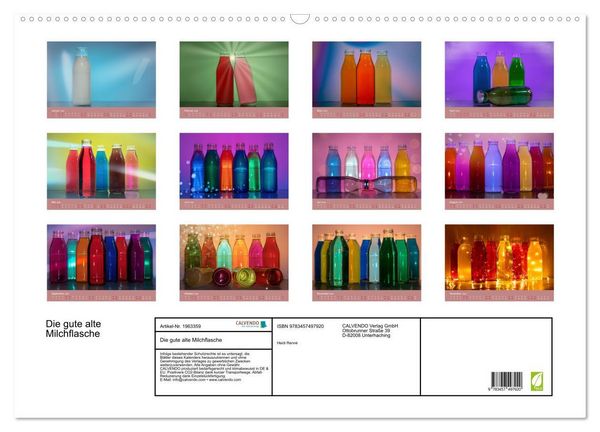 Produktbild: Die gute alte Milchflasche (Wandkalender 2026 DIN A2 quer), CALVENDO Monatskalender