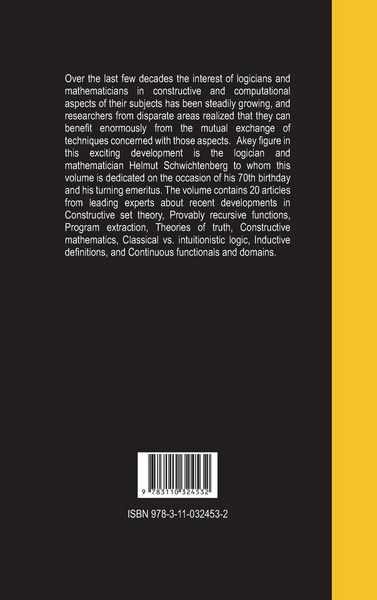 Produktbild: Logic, Construction, Computation