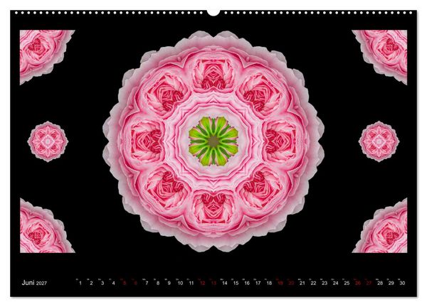 Produktbild: ROSEN MANDALAS (hochwertiger Premium Wandkalender 2027 DIN A2 quer), Kunstdruck in Hochglanz