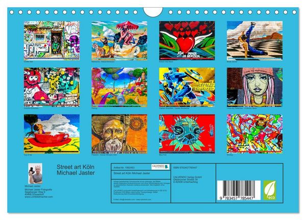 Produktbild: Street art K&ouml;ln Michael Jaster (Wandkalender 2026 DIN A4 quer), CALVENDO Monatskalender