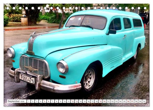 Produktbild: Kult-Kombis in Kuba - Oldtimer-Rarit&auml;ten der F&uuml;nfziger Jahre (Tischkalender 2026 DIN A5 quer), CALVENDO Monatskalender