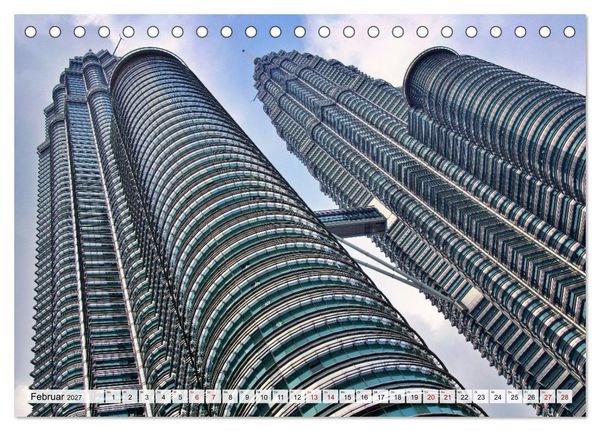 Produktbild: Bangkok und Kuala Lumpur - Megast&auml;dte Asiens (Tischkalender 2027 DIN A5 quer), CALVENDO Monatskalender