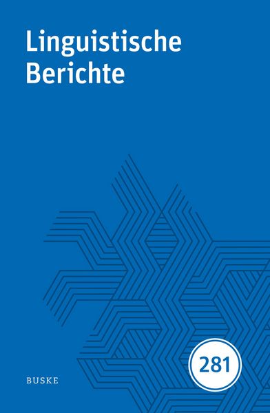 Produktbild: Linguistische Berichte Heft 281