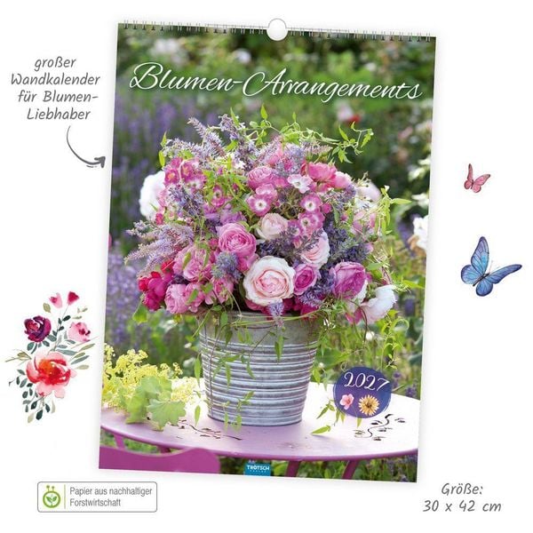 Produktbild: TR&Ouml;TSCH - Gro&szlig;bildkalender Blumen-Arrangements 2027