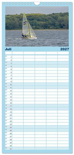 Produktbild: Familienplaner 2027 - Segelboote - Eleganz in Vollendung mit 5 Spalten (Wandkalender, 21 x 45 cm) CALVENDO