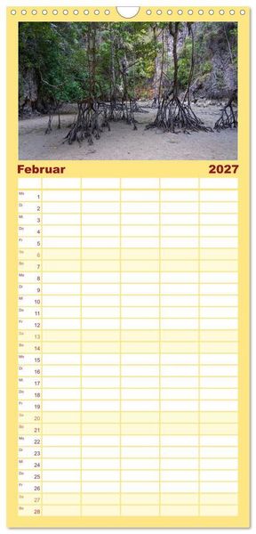 Produktbild: Familienplaner 2027 - Thailand - Die Sch&ouml;nheit Asiens mit 5 Spalten (Wandkalender, 21 x 45 cm) CALVENDO