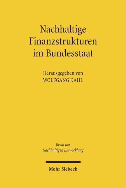 Produktbild: Nachhaltige Finanzstrukturen im Bundesstaat