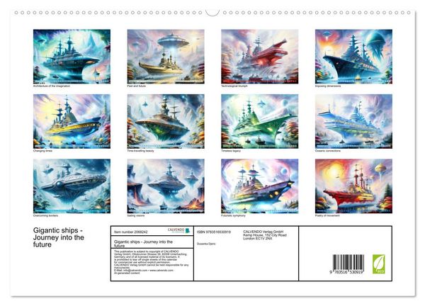 Produktbild: Gigantic ships - Journey into the future (High Quality Premium Wall Calendar 2026 DIN A2 landscape),CALVENDO 12 Month Wall Calendar