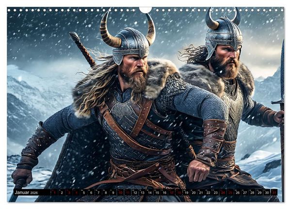 Produktbild: Kampf der wilden Wikinger (Wandkalender 2026 DIN A3 quer), CALVENDO Monatskalender
