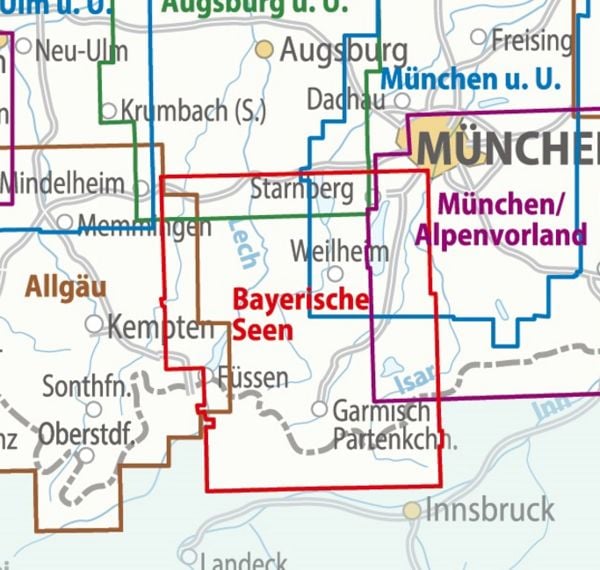 Produktbild: BVA ADFC Regionalkarte Bayerische Seen 1:75.000