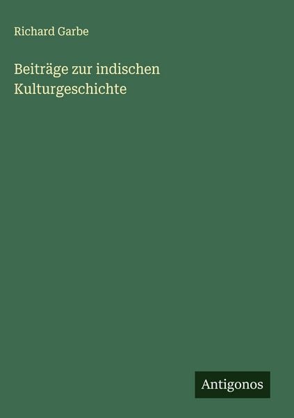Produktbild: Beitr&auml;ge zur indischen Kulturgeschichte
