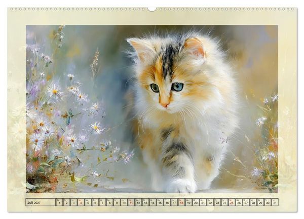 Produktbild: Katzenbabys. Flauschige Gl&uuml;cksmomente (hochwertiger Premium Wandkalender 2027 DIN A2 quer), Kunstdruck in Hochglanz