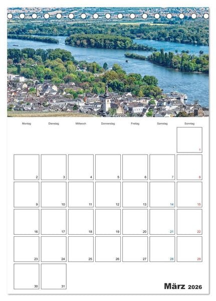 Produktbild: Rheingau Terminplaner (Tischkalender 2026 DIN A5 hoch), CALVENDO Monatskalender