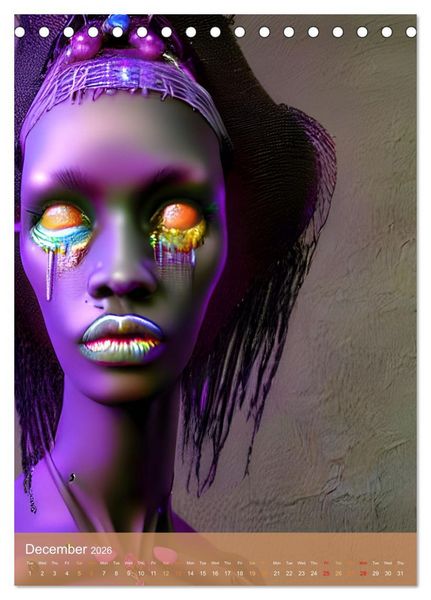 Produktbild: Voodoo Queens (Desk Calendar 2026 DIN A5 portrait), CALVENDO 12 Month DeskCalendar