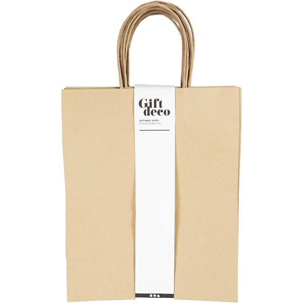 Produktbild: Creativ Company Papiert&uuml;ten, H 33 cm, B 26x13 cm, 125 g, Braun, 10 Stk