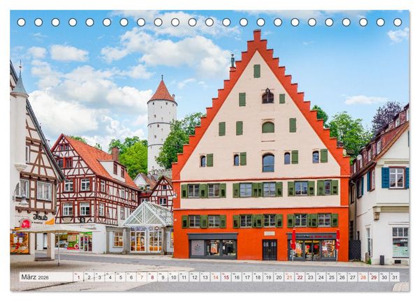 Produktbild: Biberach an der Ri&szlig; Impressionen (Tischkalender 2026 DIN A5 quer), CALVENDO Monatskalender