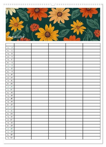 Produktbild: Home Planer (High Quality Premium Wall Calendar 2026 DIN A2 portrait),CALVENDO 12 Month Wall Calendar