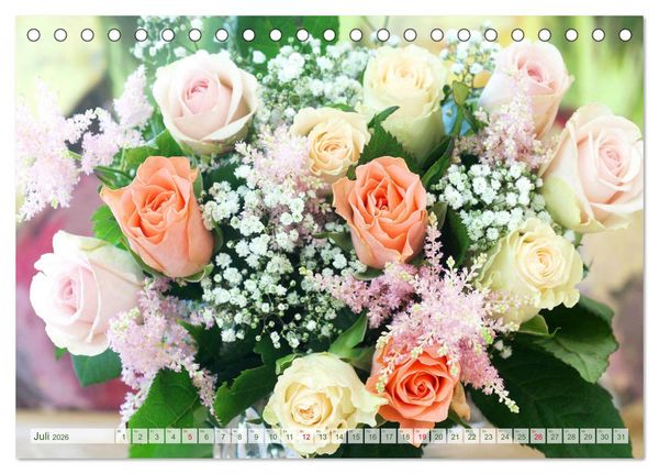 Produktbild: So viele sch&ouml;ne Rosen (Tischkalender 2026 DIN A5 quer), CALVENDO Monatskalender