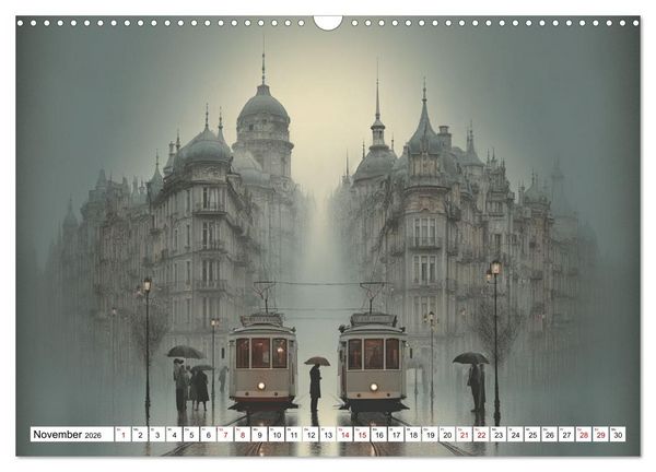 Produktbild: Stra&szlig;enbahnen - Pulsadern der Stadt (Wandkalender 2026 DIN A3 quer), CALVENDO Monatskalender
