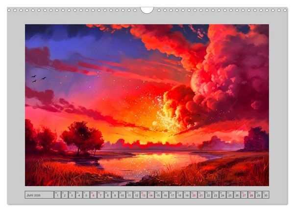 Produktbild: Tr&auml;umereien in Rot (Wandkalender 2026 DIN A3 quer), CALVENDO Monatskalender