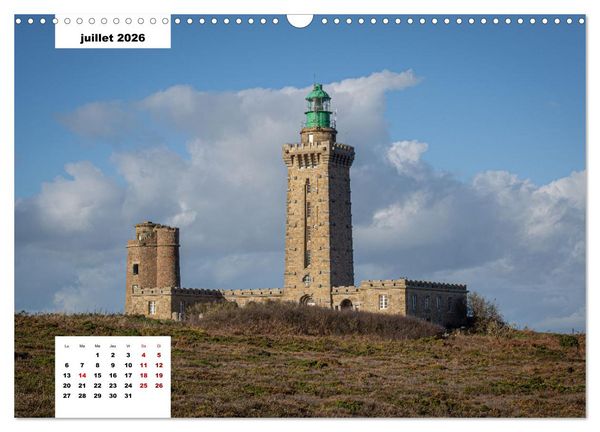 Produktbild: La Bretagne. La c&ocirc;te d'Emeraude et la c&ocirc;te de Penthi&egrave;vre (Calendrier mural 2026 DIN A3 vertical), CALVENDO calendrier mensuel