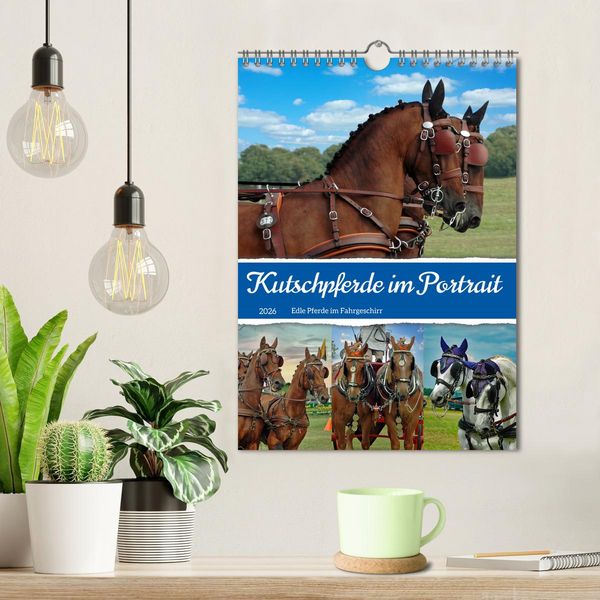 Produktbild: Kutschpferde im Portait (Wandkalender 2026 DIN A4 hoch), CALVENDO Monatskalender