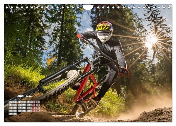 Produktbild: Abfahrtsrausch Downhill Aktion (Wandkalender 2026 DIN A4 quer), CALVENDO Monatskalender