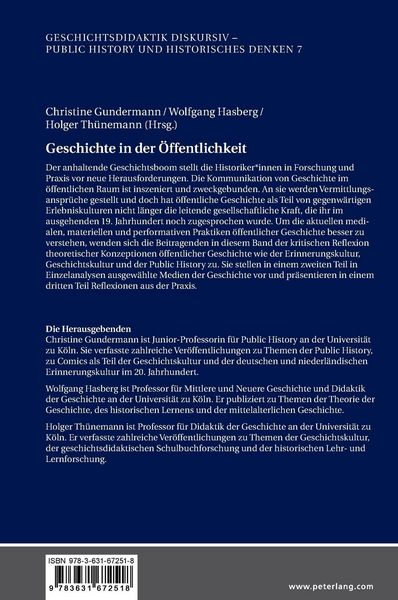 Produktbild: Geschichte in der &Ouml;ffentlichkeit