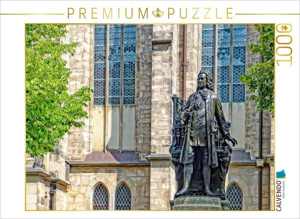 CALVENDO Puzzle Leipzig Bach-Denkmal bei der Thomaskirche | 1000 Teile Lege-Größe 64x48cm Foto-Puzzle für glückliche Stunden, Sonstige von , Calvendo