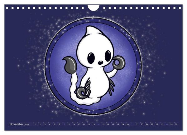 Produktbild: Geister Sternzeichen (Wandkalender 2026 DIN A4 quer), CALVENDO Monatskalender