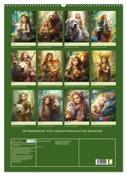 Produktbild: Die Waldm&auml;dchen. Eine mystische Reise durch den Zauberwald (Wandkalender 2026 DIN A2 hoch), CALVENDO Monatskalender