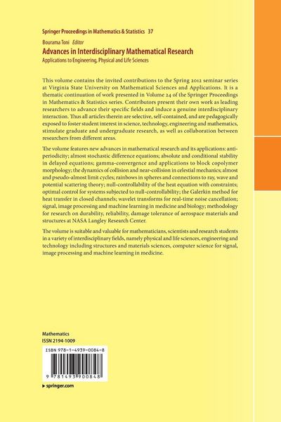 Produktbild: Advances in Interdisciplinary Mathematical Research