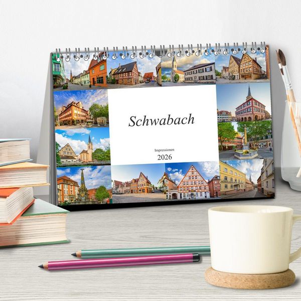 Produktbild: Schwabach Impressionen (Tischkalender 2026 DIN A5 quer), CALVENDO Monatskalender