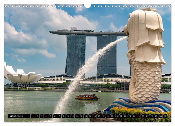 Produktbild: Asien - Singapur (Wandkalender 2026 DIN A3 quer), CALVENDO Monatskalender
