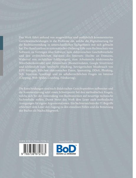Produktbild: Entscheidungen zum schweizerischen IT-Recht