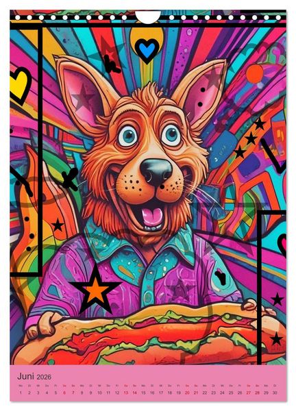 Produktbild: Coole Tiere der Pop Art (Wandkalender 2026 DIN A4 hoch), CALVENDO Monatskalender
