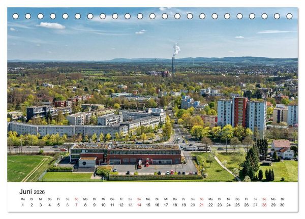 Produktbild: BIELEFELD aus der Vogelperspektive (Tischkalender 2026 DIN A5 quer), CALVENDO Monatskalender