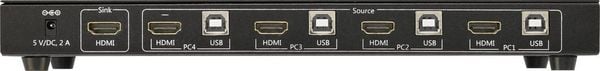 Produktbild: SpeaKa Professional 4 Port KVM-Umschalter HDMI USB 1920 x 1080 Pixel, 3840 x 2160 Pixel