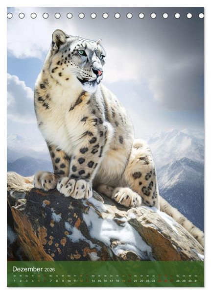 Produktbild: Wilde Raubkatzen (Tischkalender 2026 DIN A5 hoch), CALVENDO Monatskalender
