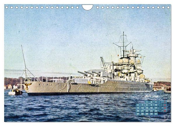 Produktbild: Fregatten, Kreuzer, Panzerschiffe &ndash; historische Karten von Kriegsschiffen (Wandkalender 2026 DIN A4 quer), CALVENDO Monatskalender